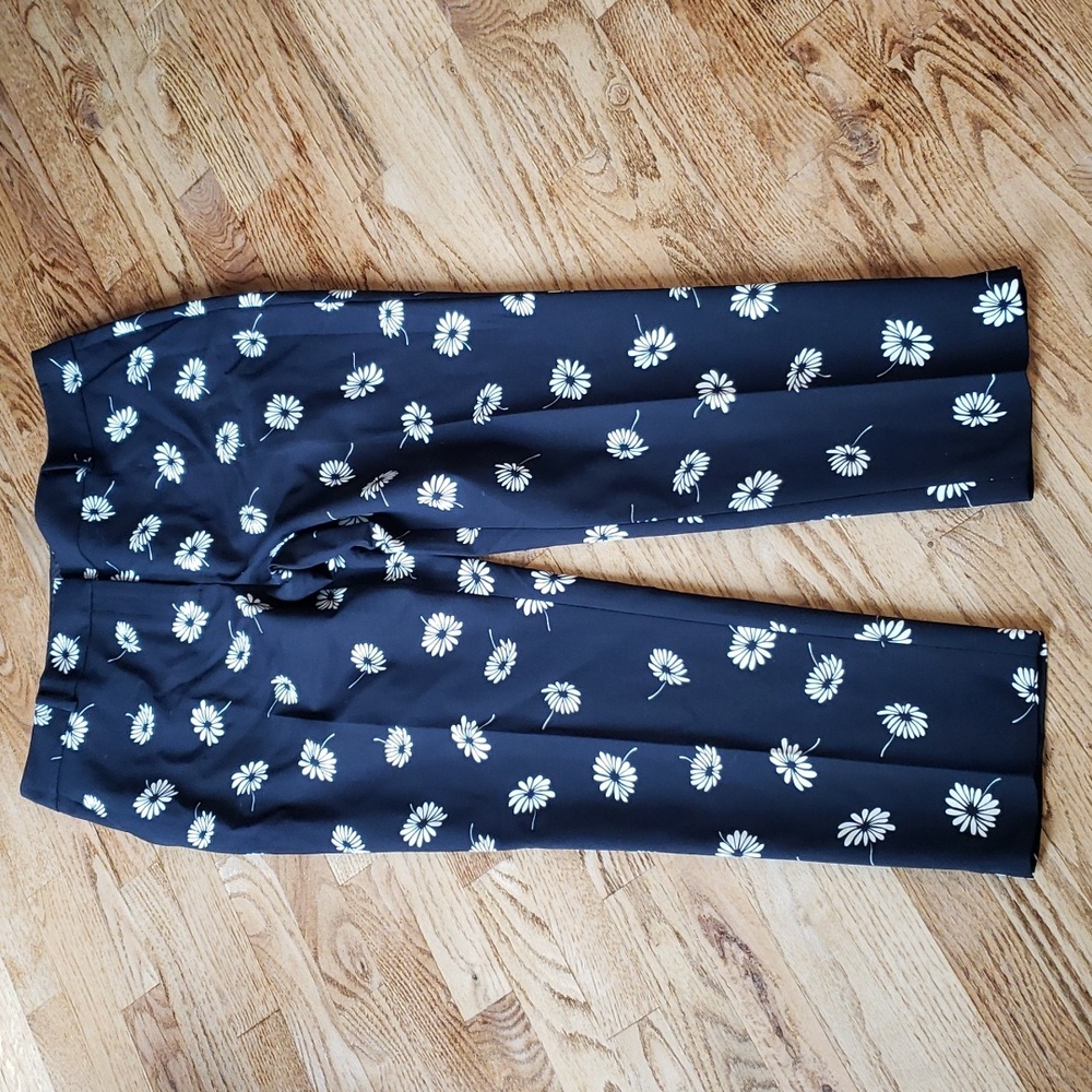 (14) Talbots Hampshire Ankle Trouser Floral Cottagecore Business Casual Office
